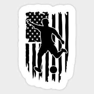 American Flag Soccer Shirt Sticker